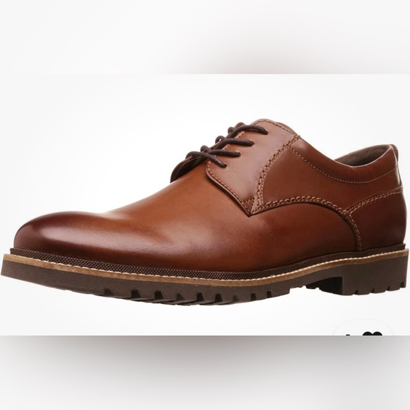 Rockport Brown Leather Marshall Oxford Shoes – Men’s Size 6M – Like New - Picture 1 of 8